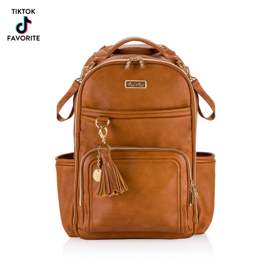 Cognac Boss Plus™ Backpack Diaper Bag