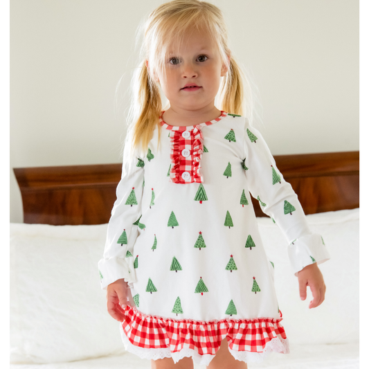 Christmas Tree Gown with Bloomers