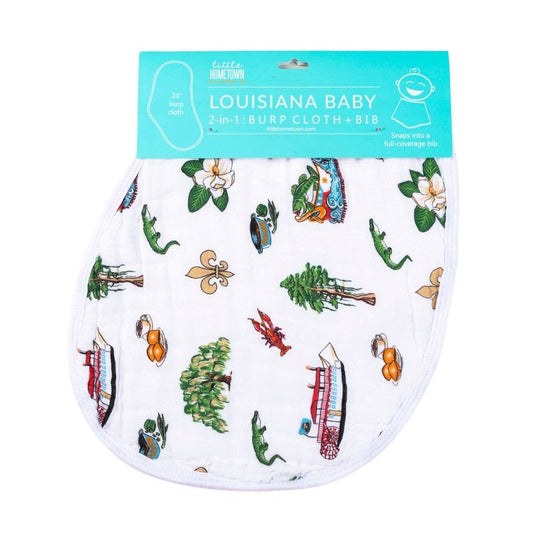 Louisiana Burp Cloth and Bib